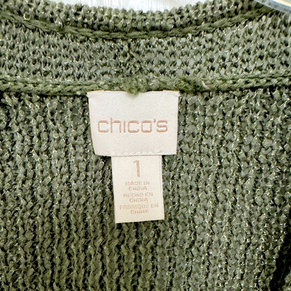 Chico’s Open Front CardiganSweater Size M Chico’s Size 1 (8-10) - Picture 3 of 5